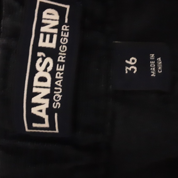 Land's End square rigger corduroy navy pants men's 36 - Picture 9 of 10